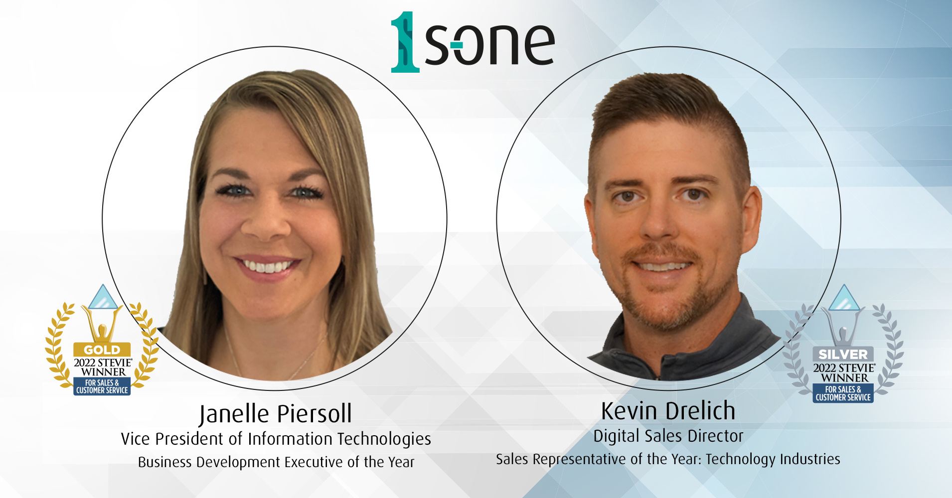 S-One’s Janelle Piersoll and Kevin Drelich Win Business Awards