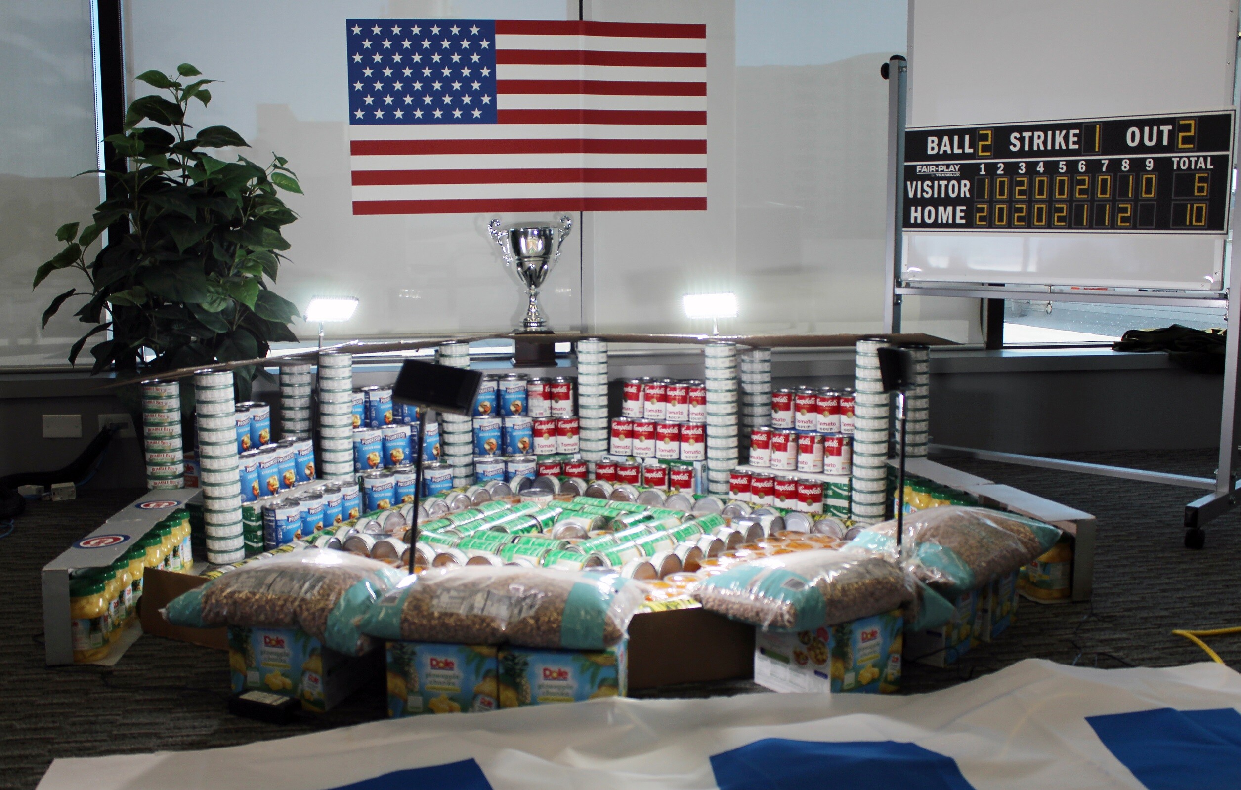 Food Drive Fun: S-One’s Game-winning Can-struction Competition